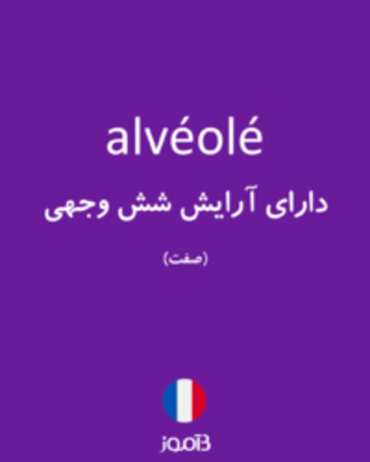  تصویر alvéolé - دیکشنری انگلیسی بیاموز