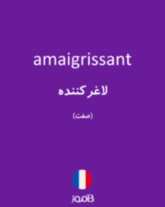  تصویر amaigrissant - دیکشنری انگلیسی بیاموز