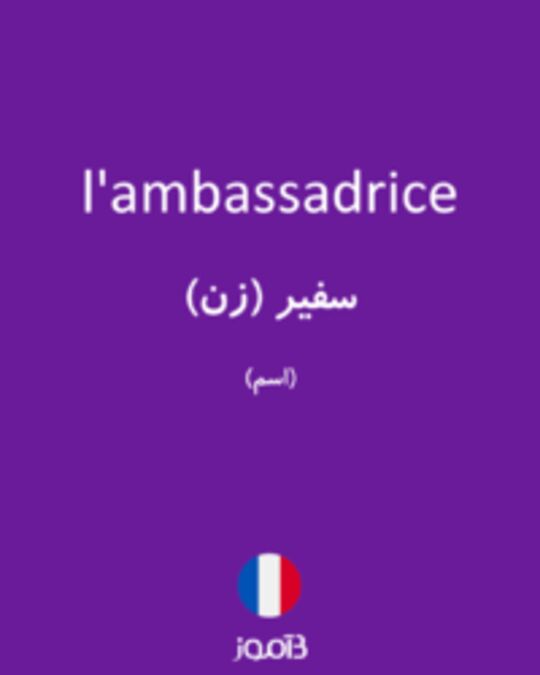  تصویر l'ambassadrice - دیکشنری انگلیسی بیاموز