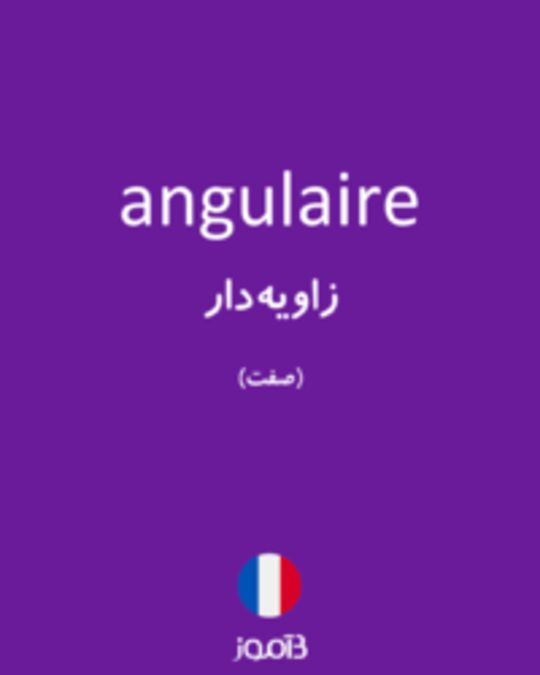  تصویر angulaire - دیکشنری انگلیسی بیاموز