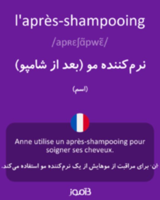  تصویر l'après-shampooing - دیکشنری انگلیسی بیاموز