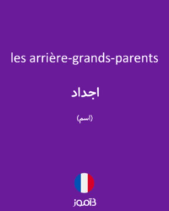  تصویر les arrière-grands-parents - دیکشنری انگلیسی بیاموز