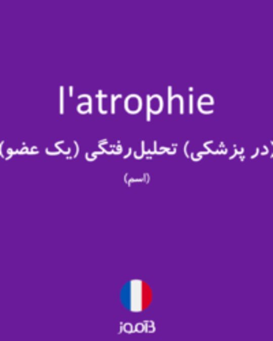  تصویر l'atrophie - دیکشنری انگلیسی بیاموز