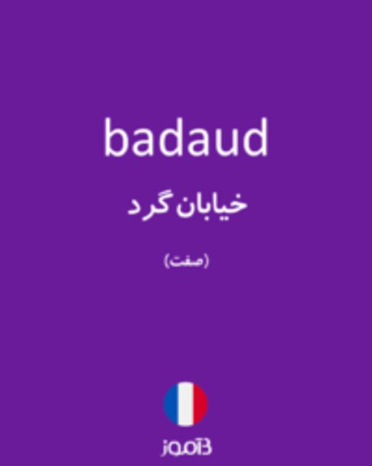  تصویر badaud - دیکشنری انگلیسی بیاموز