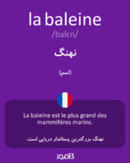  تصویر la baleine - دیکشنری انگلیسی بیاموز