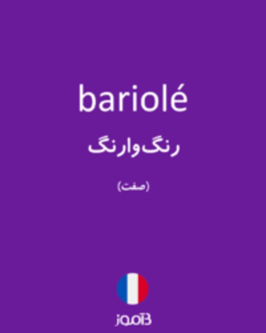  تصویر bariolé - دیکشنری انگلیسی بیاموز