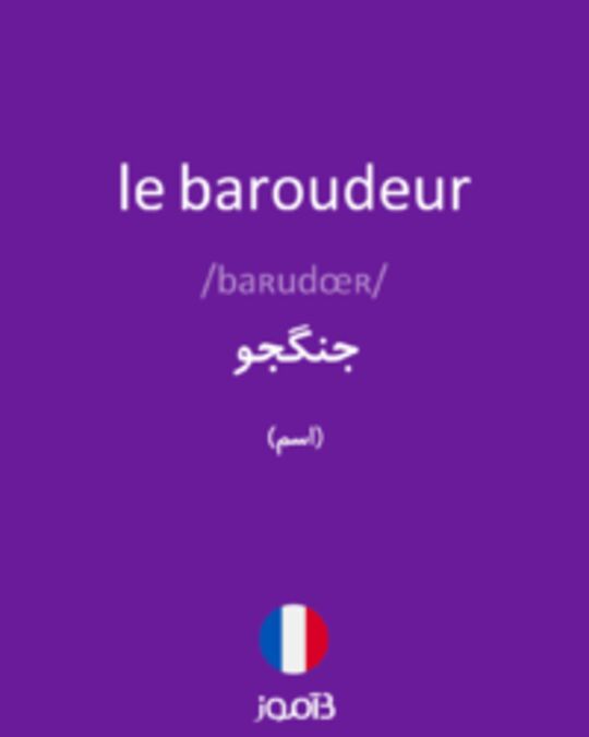  تصویر le baroudeur - دیکشنری انگلیسی بیاموز