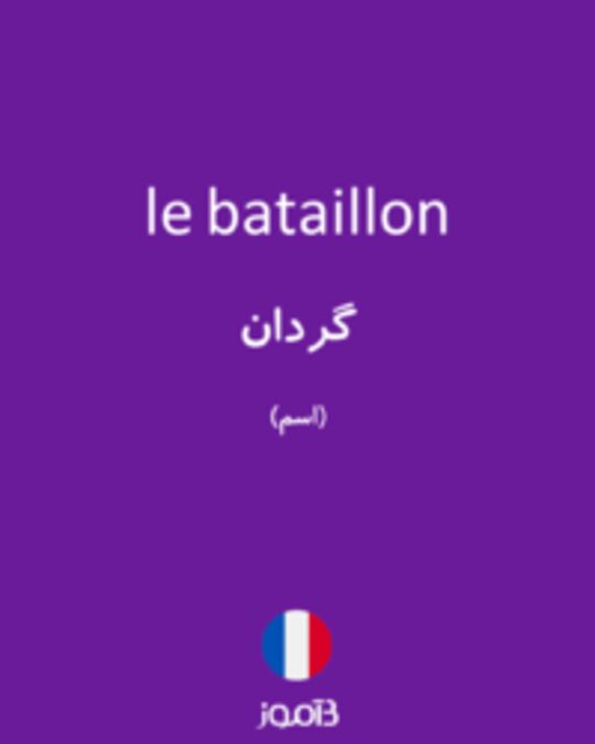  تصویر le bataillon - دیکشنری انگلیسی بیاموز