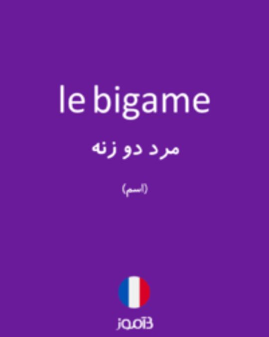  تصویر le bigame - دیکشنری انگلیسی بیاموز