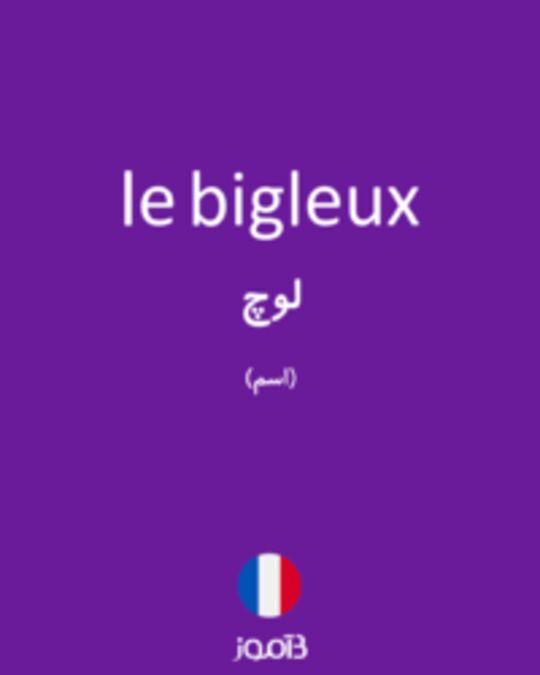  تصویر le bigleux - دیکشنری انگلیسی بیاموز