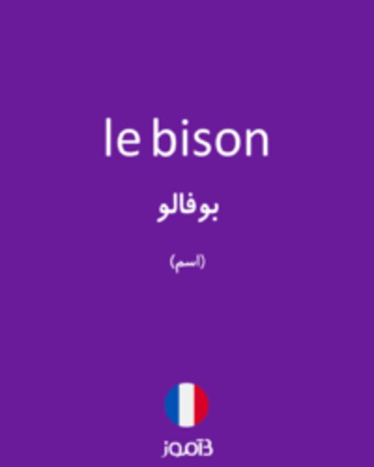  تصویر le bison - دیکشنری انگلیسی بیاموز