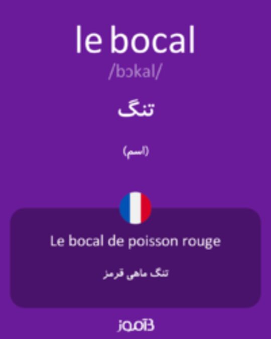  تصویر le bocal - دیکشنری انگلیسی بیاموز