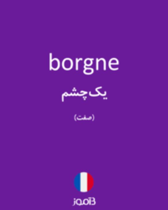  تصویر borgne - دیکشنری انگلیسی بیاموز