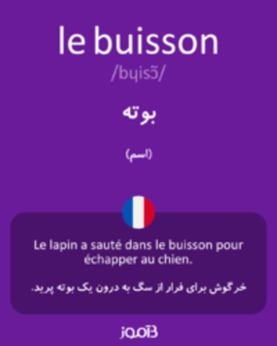  تصویر le buisson - دیکشنری انگلیسی بیاموز