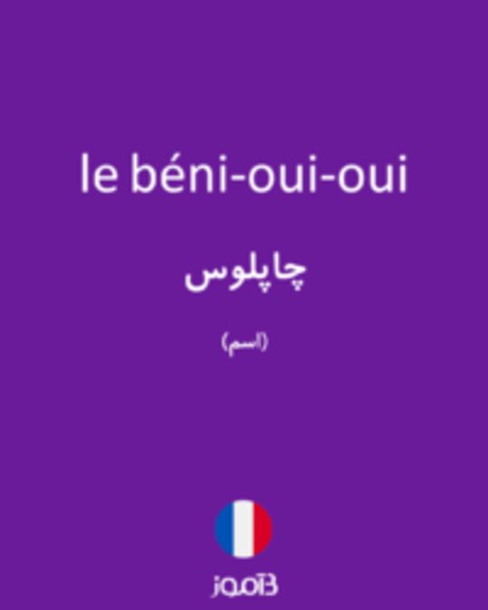  تصویر le béni-oui-oui - دیکشنری انگلیسی بیاموز