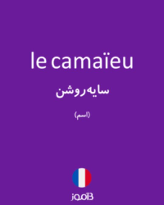  تصویر le camaïeu - دیکشنری انگلیسی بیاموز