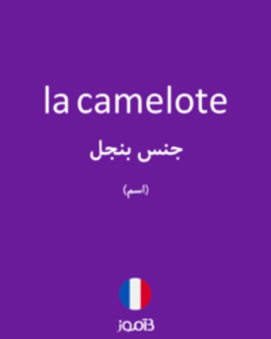  تصویر la camelote - دیکشنری انگلیسی بیاموز