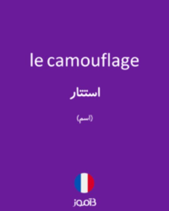  تصویر le camouflage - دیکشنری انگلیسی بیاموز