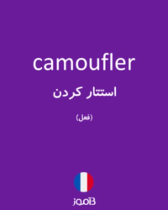  تصویر camoufler - دیکشنری انگلیسی بیاموز