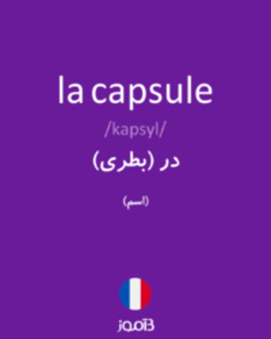  تصویر la capsule - دیکشنری انگلیسی بیاموز