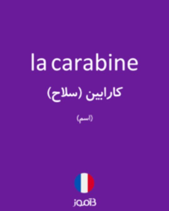  تصویر la carabine - دیکشنری انگلیسی بیاموز