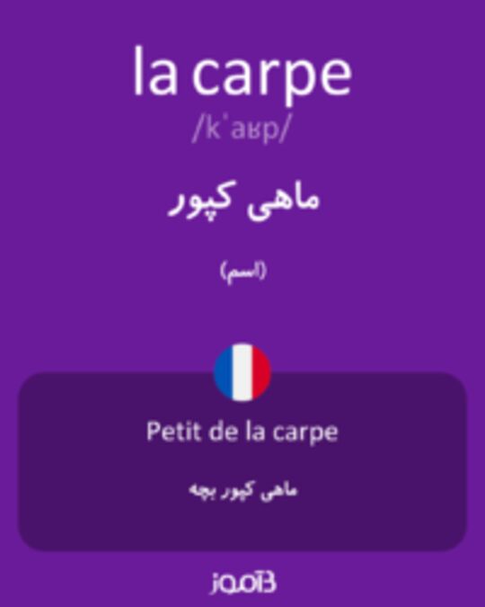  تصویر la carpe - دیکشنری انگلیسی بیاموز