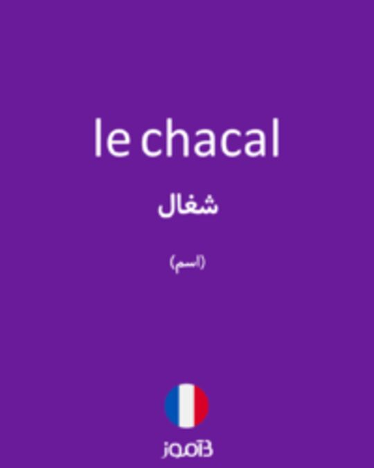  تصویر le chacal - دیکشنری انگلیسی بیاموز