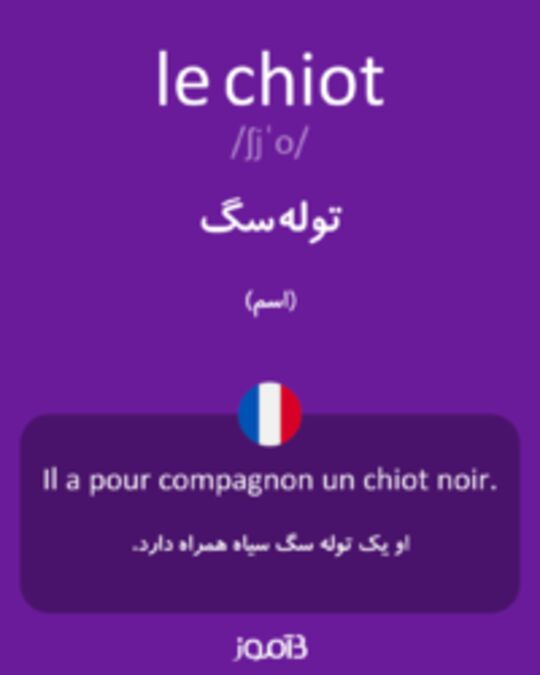  تصویر le chiot - دیکشنری انگلیسی بیاموز