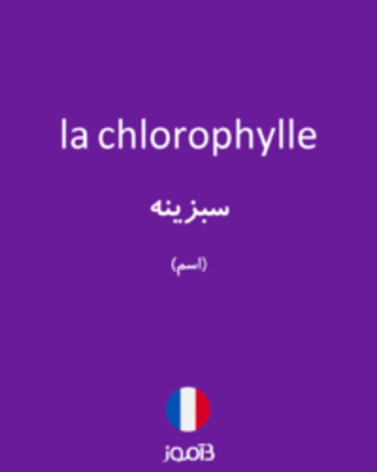  تصویر la chlorophylle - دیکشنری انگلیسی بیاموز