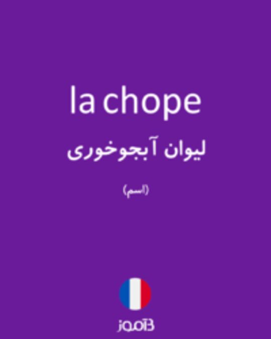  تصویر la chope - دیکشنری انگلیسی بیاموز