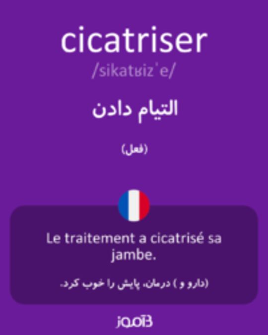  تصویر cicatriser - دیکشنری انگلیسی بیاموز