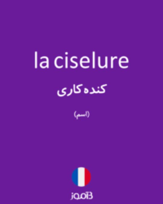  تصویر la ciselure - دیکشنری انگلیسی بیاموز