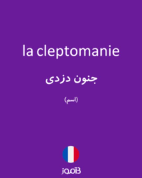  تصویر la cleptomanie - دیکشنری انگلیسی بیاموز