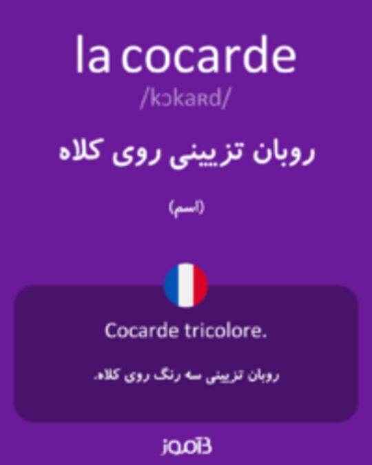  تصویر la cocarde - دیکشنری انگلیسی بیاموز