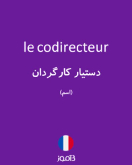  تصویر le codirecteur - دیکشنری انگلیسی بیاموز