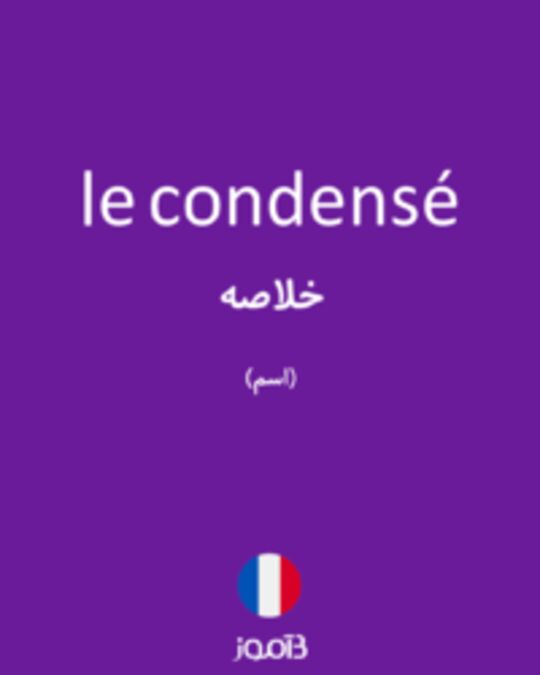  تصویر le condensé - دیکشنری انگلیسی بیاموز