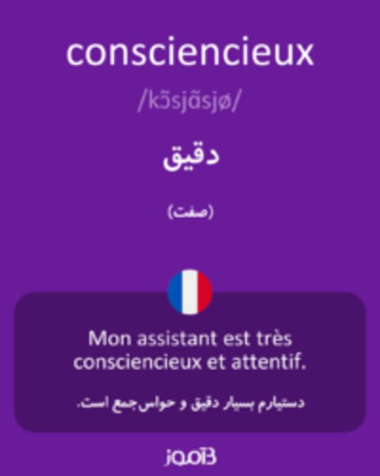  تصویر consciencieux - دیکشنری انگلیسی بیاموز