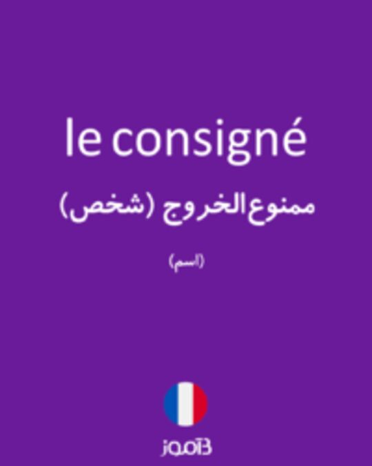  تصویر le consigné - دیکشنری انگلیسی بیاموز