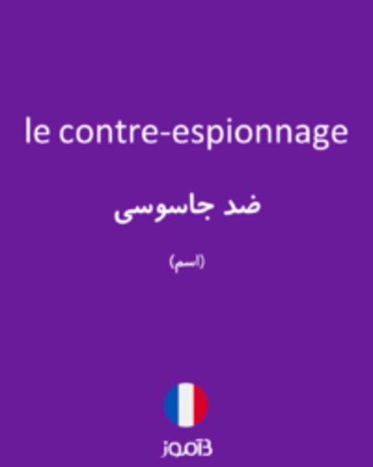  تصویر le contre-espionnage - دیکشنری انگلیسی بیاموز