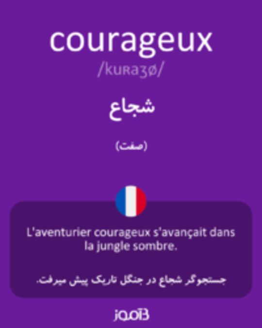  تصویر courageux - دیکشنری انگلیسی بیاموز