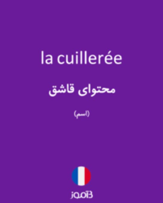  تصویر la cuillerée - دیکشنری انگلیسی بیاموز