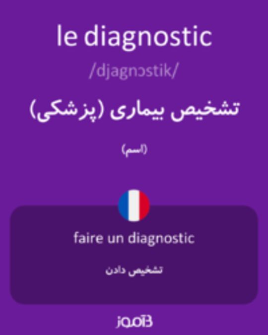  تصویر le diagnostic - دیکشنری انگلیسی بیاموز