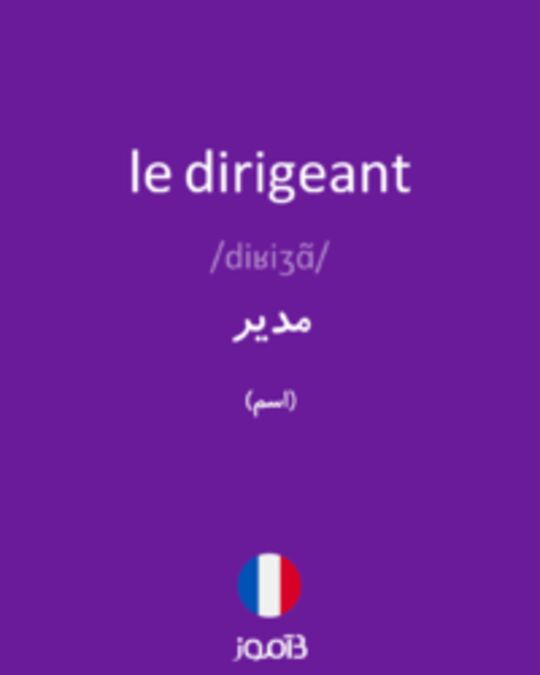  تصویر le dirigeant - دیکشنری انگلیسی بیاموز