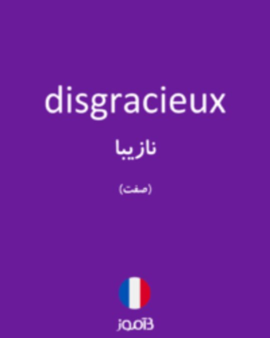  تصویر disgracieux - دیکشنری انگلیسی بیاموز