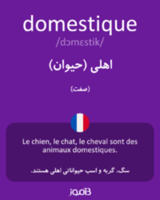  تصویر domestique - دیکشنری انگلیسی بیاموز