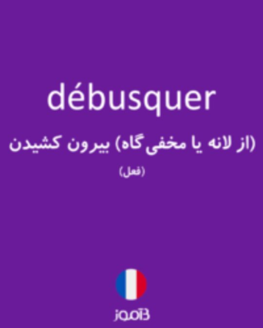  تصویر débusquer - دیکشنری انگلیسی بیاموز