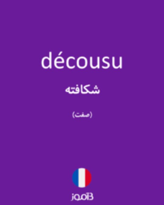  تصویر décousu - دیکشنری انگلیسی بیاموز