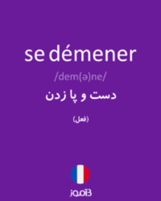  تصویر se démener - دیکشنری انگلیسی بیاموز