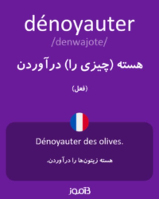  تصویر dénoyauter - دیکشنری انگلیسی بیاموز