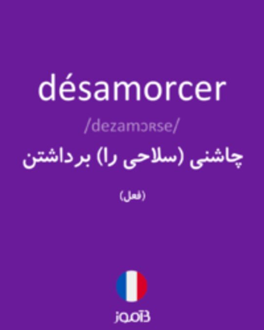  تصویر désamorcer - دیکشنری انگلیسی بیاموز